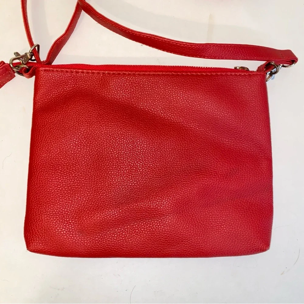 Red St Louis Cardinals MLB Crossbody Purse Bag Detachable Strap Gold Hardware - Picture 6 of 13